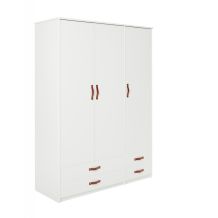 cool kids furniture 3-d kledingkast CK 3 deuren + 4 laden